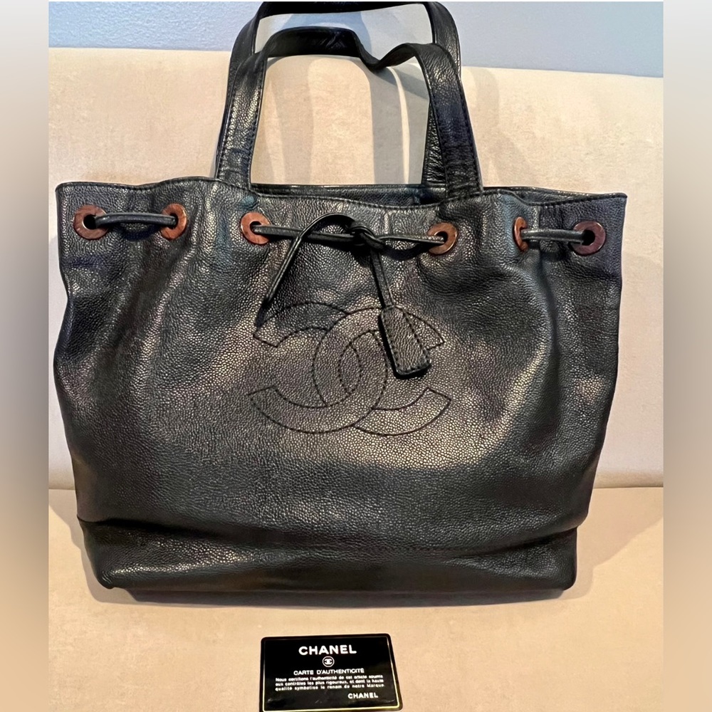 Chanel Caviar Tote Bucket Bag Authentic 7 series RARE